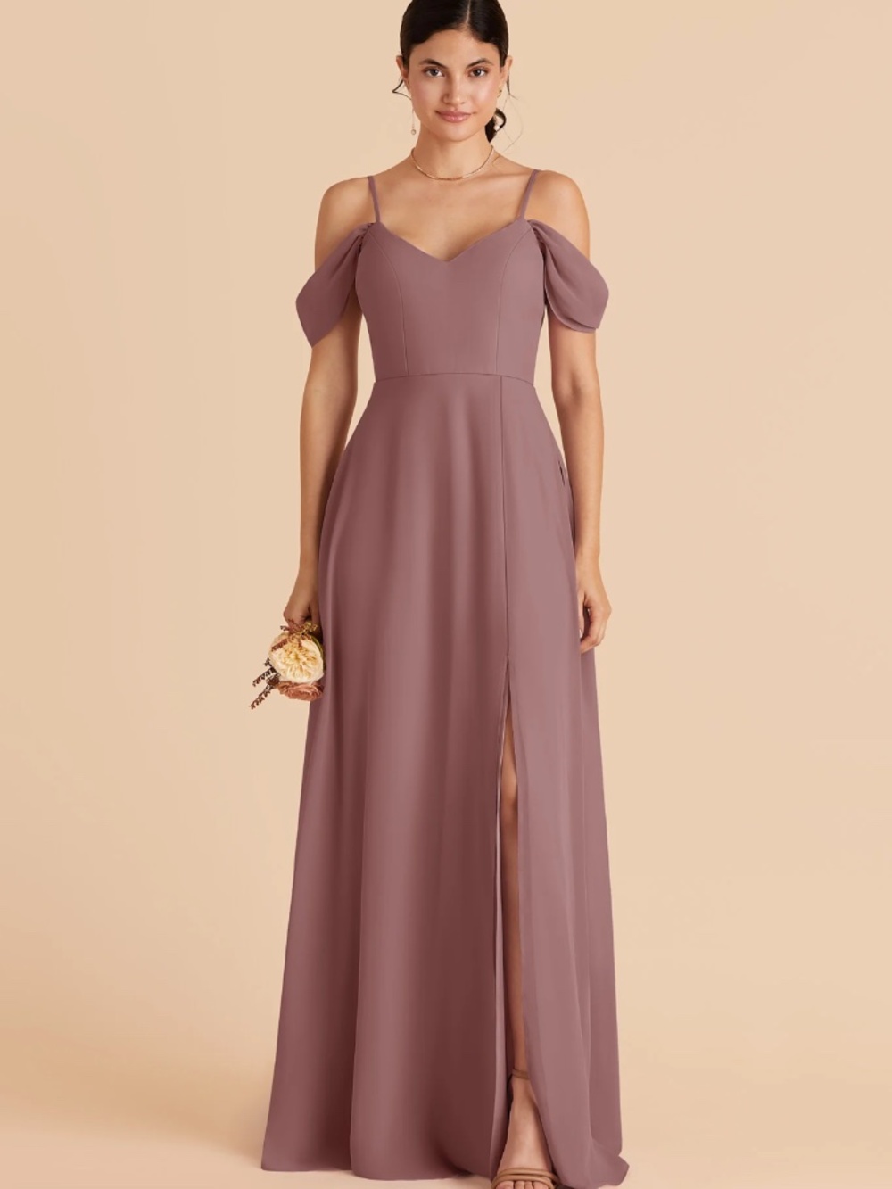 Birdie Grey Mauve Chiffon Bridesmaids Dress